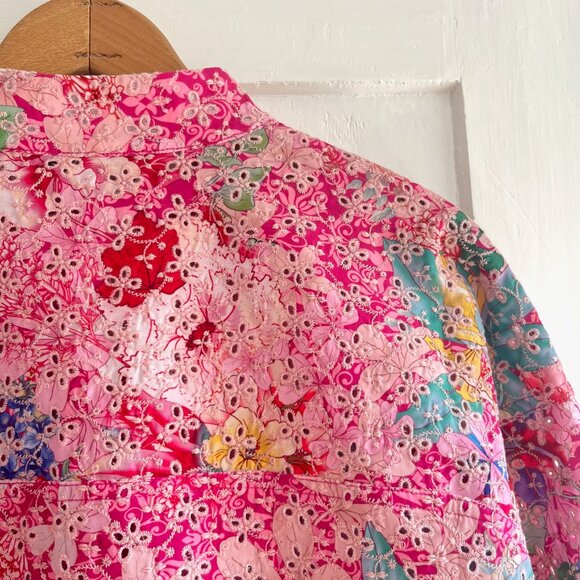 Johnny Was Floral Eyelet Jacket - Picture 9 of 11